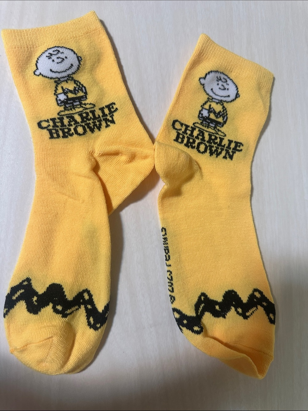 Charlie Brown Yellow Novelty Socks